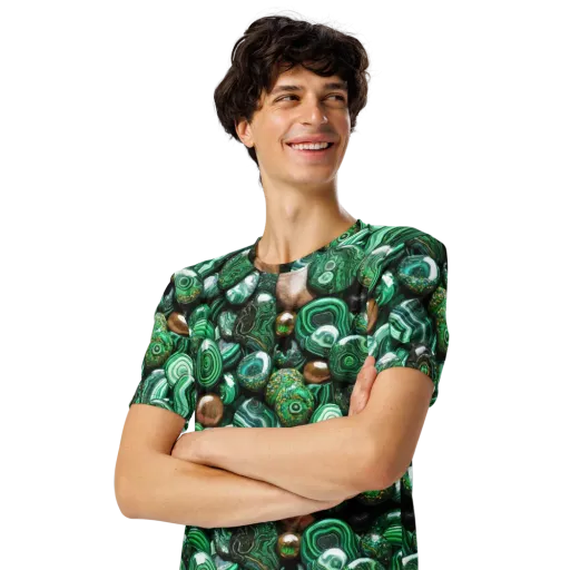 Emerald Alchemy on a Men's Crew Neck T-Shirt