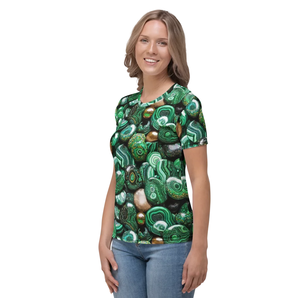 Emerald Alchemy on Women's Crew Neck T-Shirt — Left