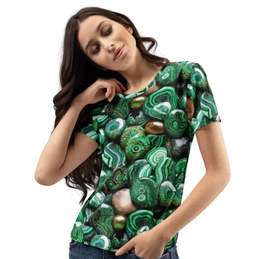 Emerald Alchemy on a Women's Crew Neck T-Shirt