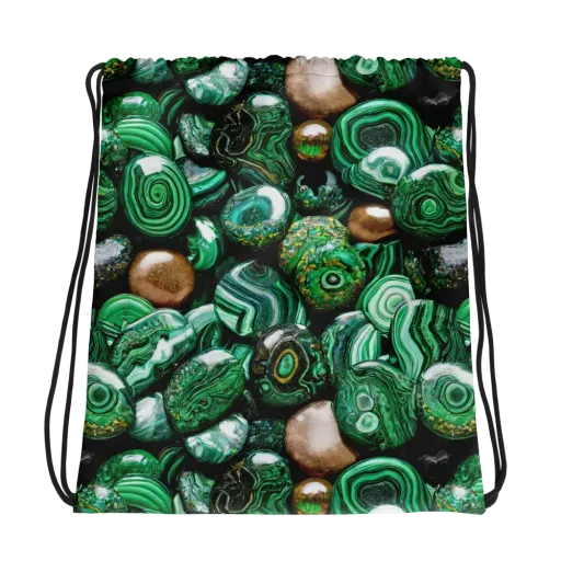 Emerald Alchemy on a Drawstring Bag