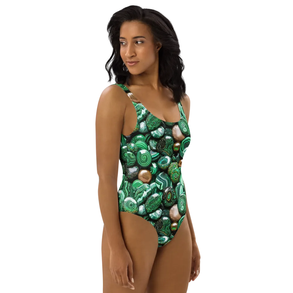 Emerald Alchemy on One-Piece Swimsuit — Right
