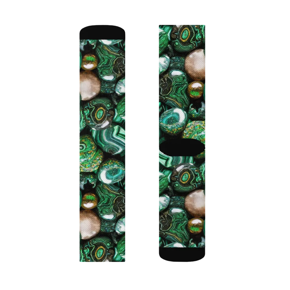 Emerald Alchemy on Socks — Left Sock