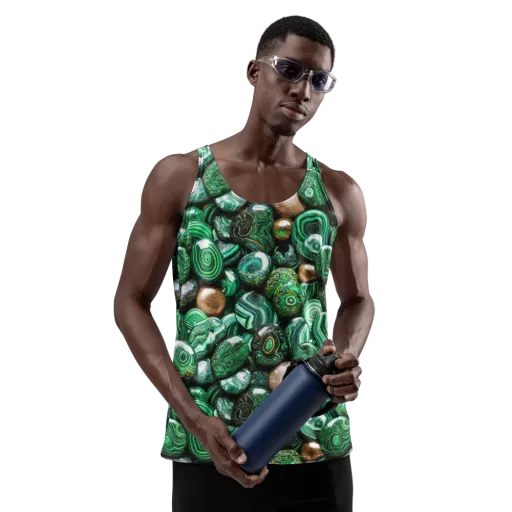 Emerald Alchemy on a Men's Tank Top