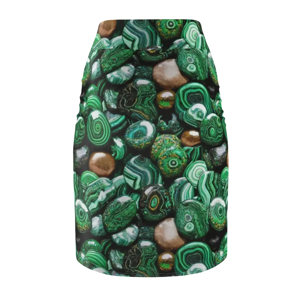 Emerald Alchemy on Pencil Skirt — Back