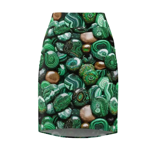 Emerald Alchemy on a Pencil Skirt
