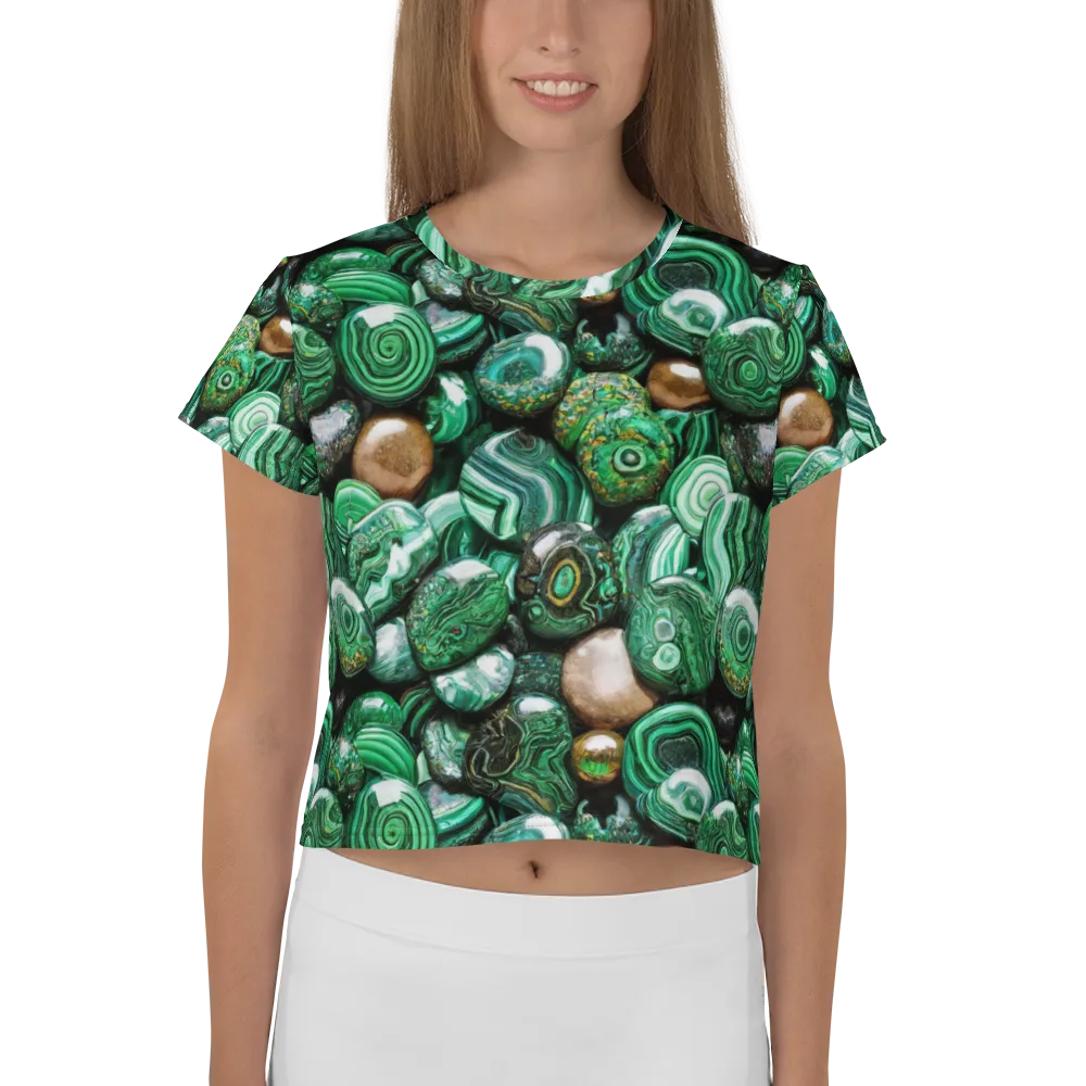 Emerald Alchemy on Crop Tee — Front