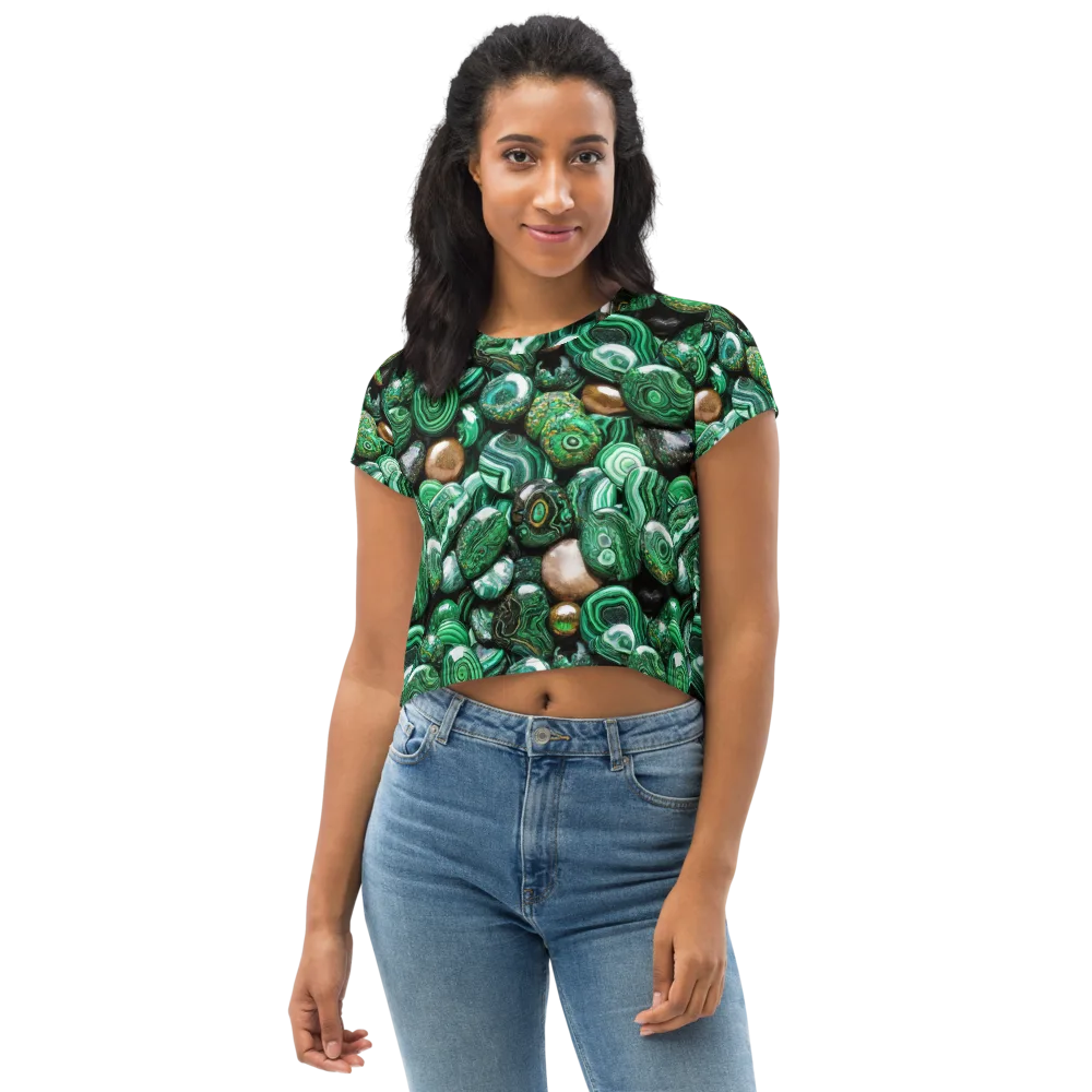 Emerald Alchemy on Crop Tee — Front