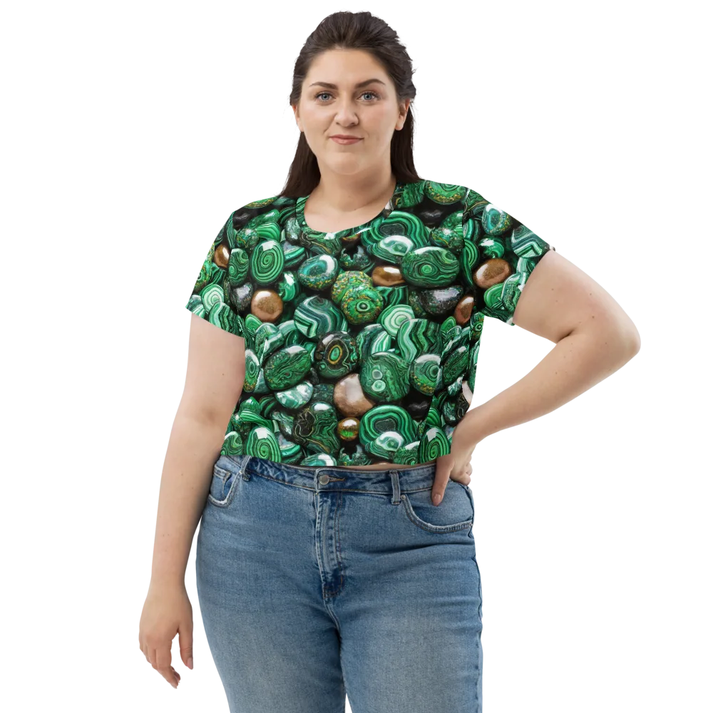 Emerald Alchemy on Crop Tee — Front