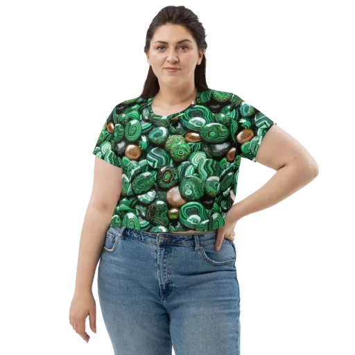 Emerald Alchemy on a Crop Tee