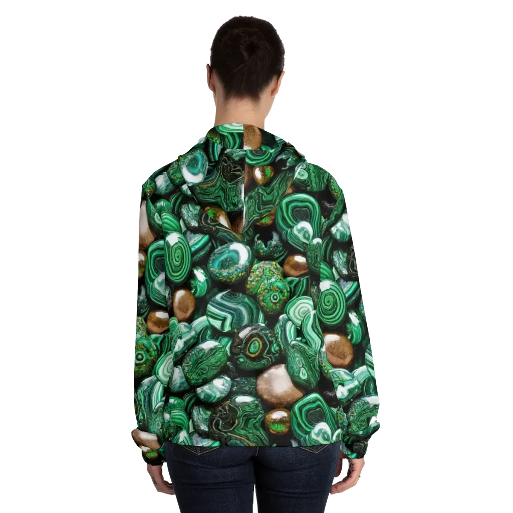 Emerald Alchemy on Women's Full-Zip Hoodie — Back On Person