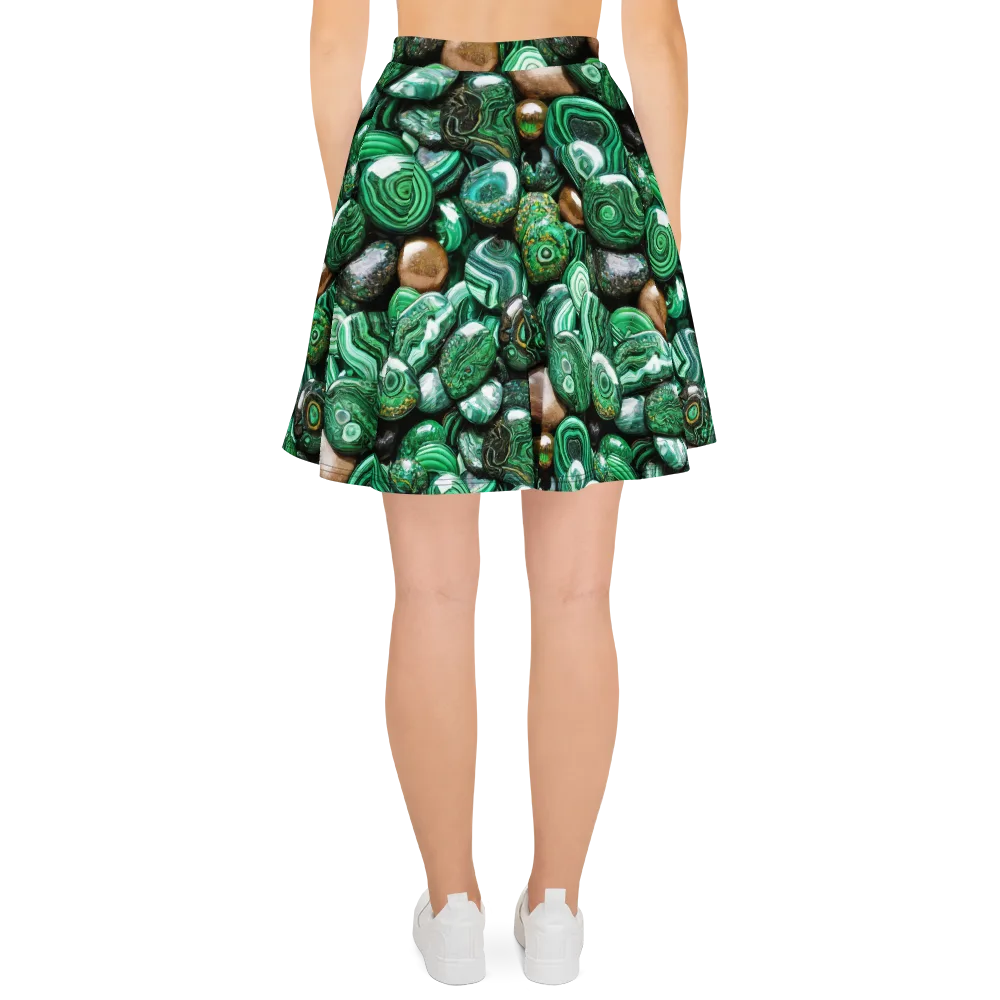 Emerald Alchemy on Skater Skirt — Back