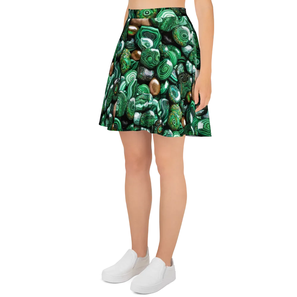 Emerald Alchemy on Skater Skirt — Left