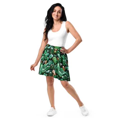 Emerald Alchemy on a Skater Skirt