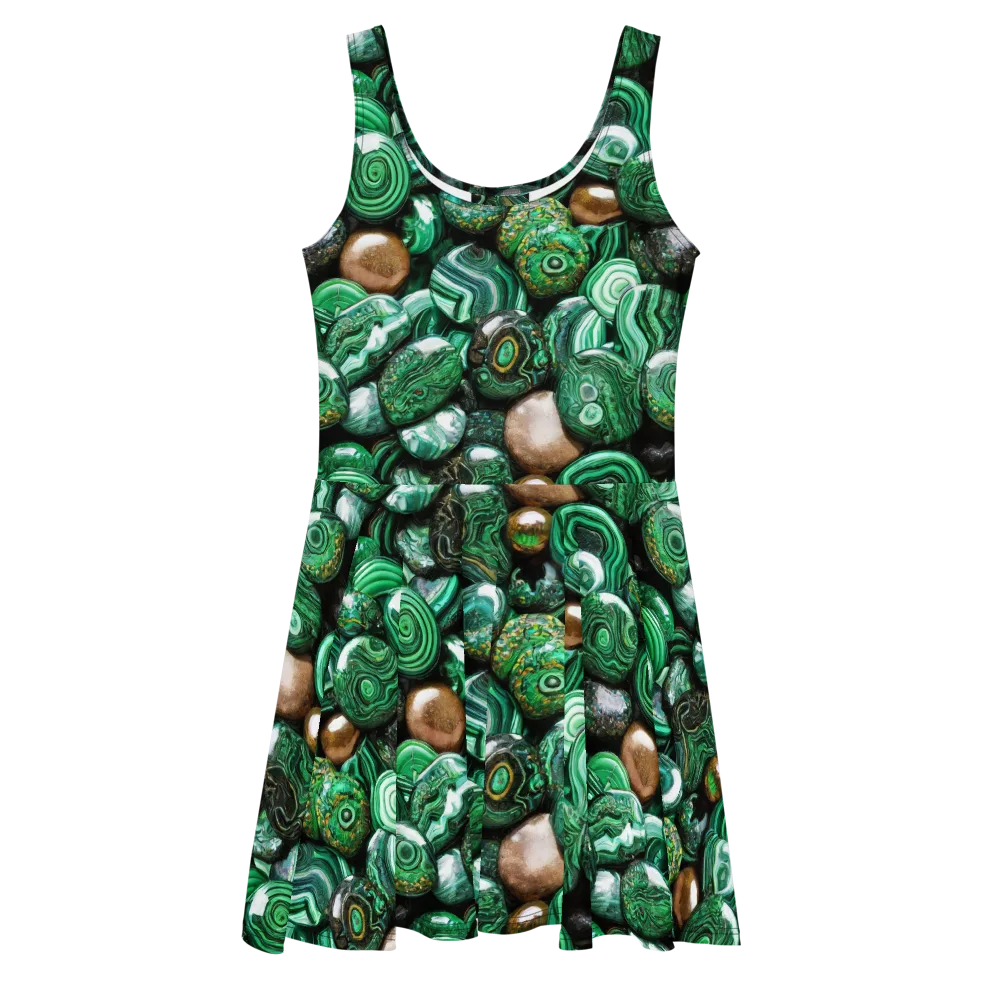 Emerald Alchemy on Skater Dress — Front