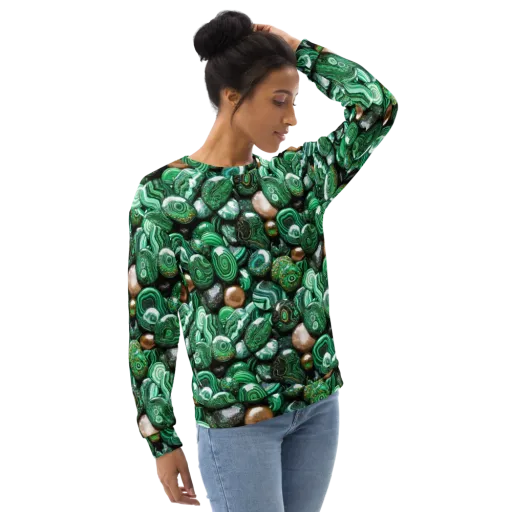 Emerald Alchemy on a Sweatshirt