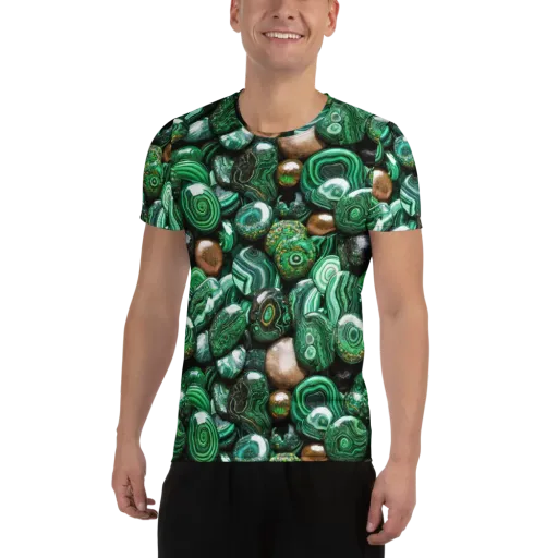Emerald Alchemy on a Men's Athletic T-Shirt