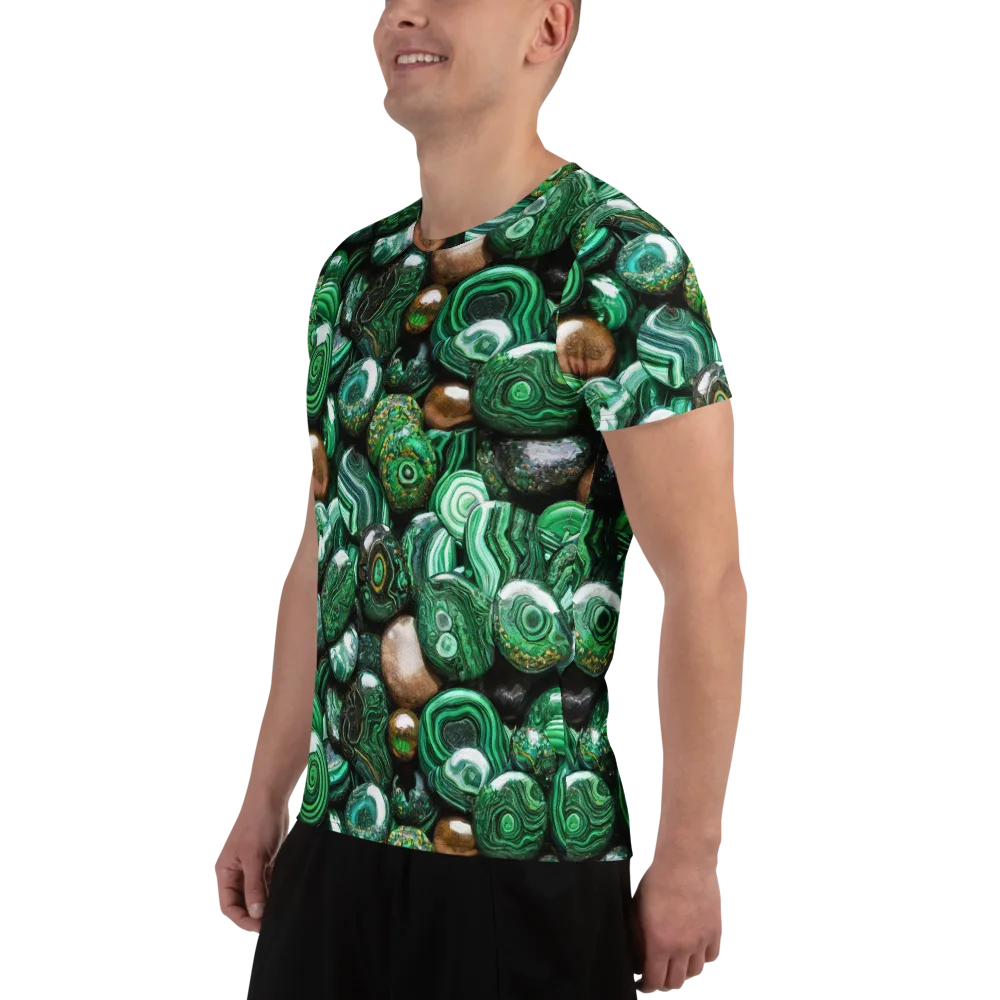 Emerald Alchemy on Men's Athletic T-Shirt — Left