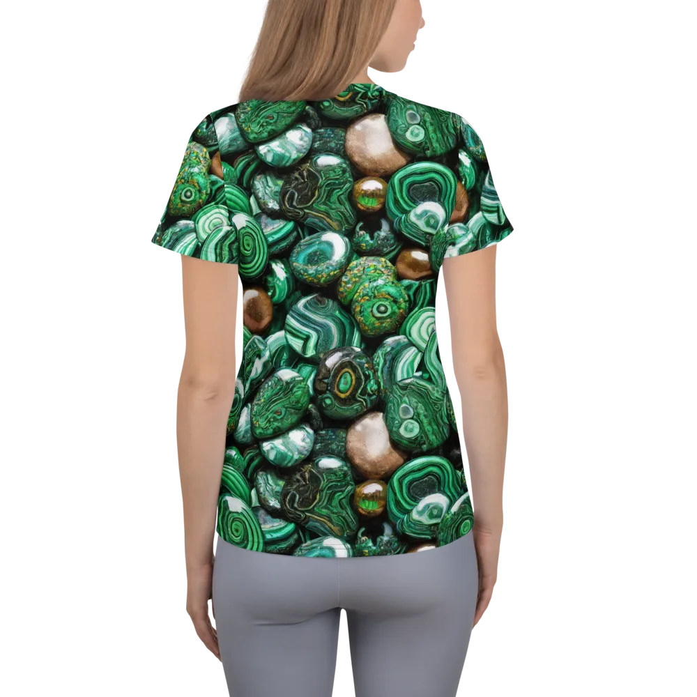 Emerald Alchemy on Women's Athletic T-Shirt — Back