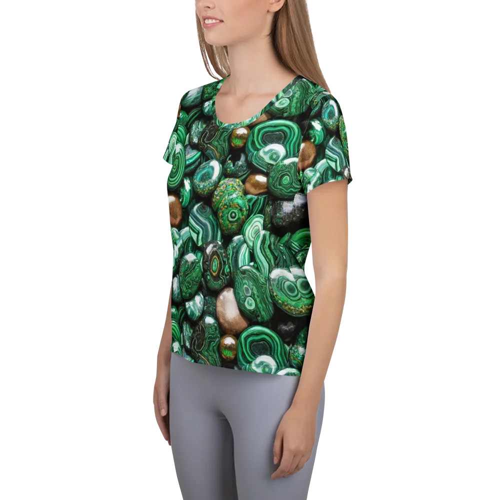 Emerald Alchemy on Women's Athletic T-Shirt — Left
