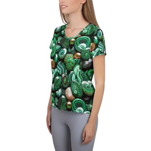Emerald Alchemy on a Women's Athletic T-Shirt