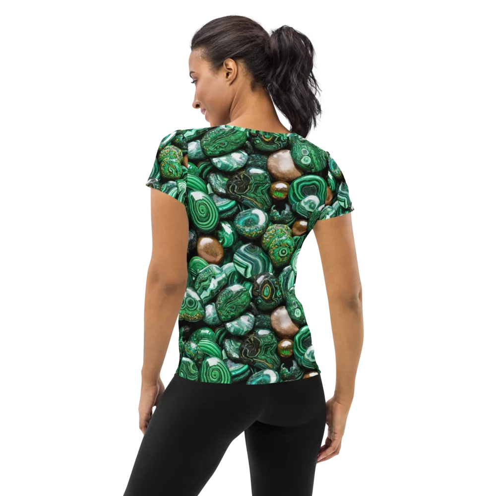Emerald Alchemy on Women's Athletic T-Shirt — Back