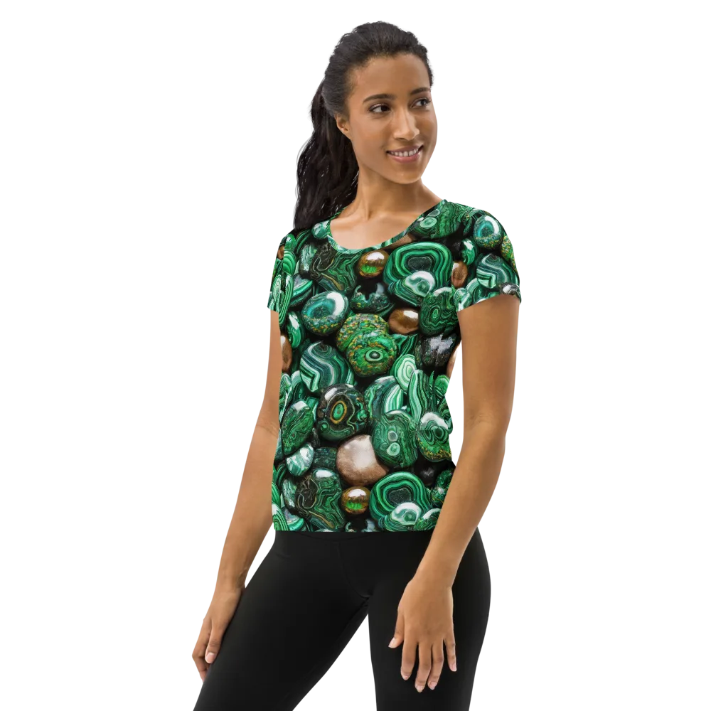 Emerald Alchemy on Women's Athletic T-Shirt — Left