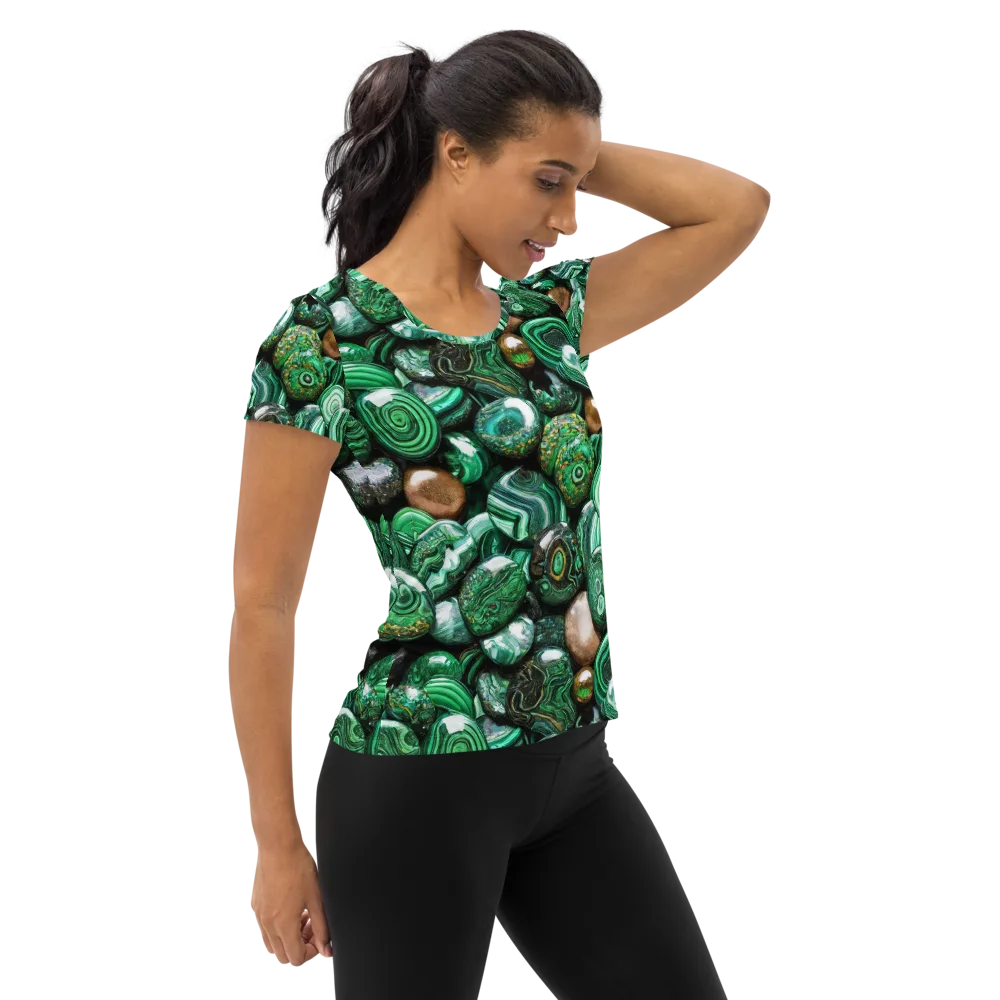 Emerald Alchemy on Women's Athletic T-Shirt — Right