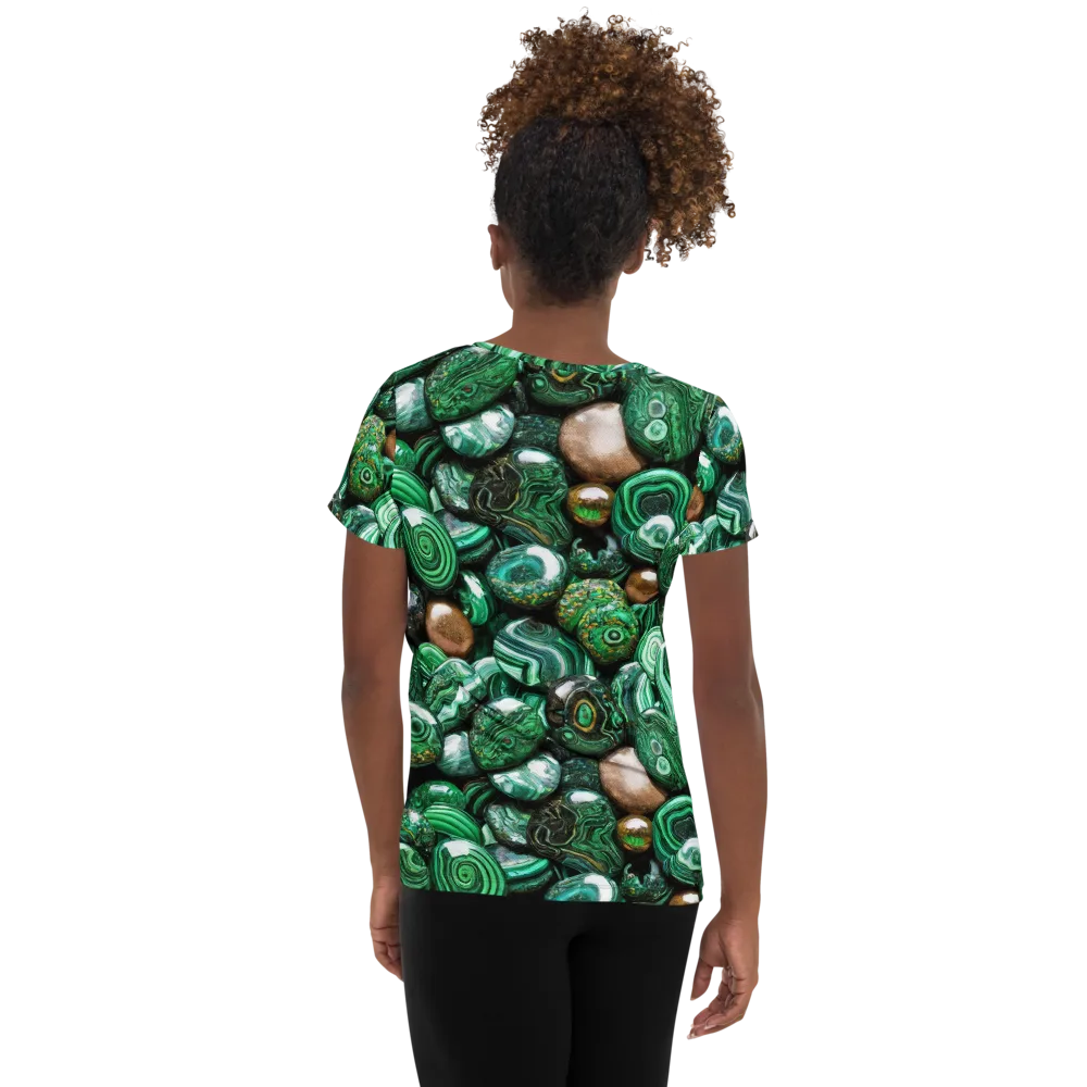 Emerald Alchemy on Women's Athletic T-Shirt — Back