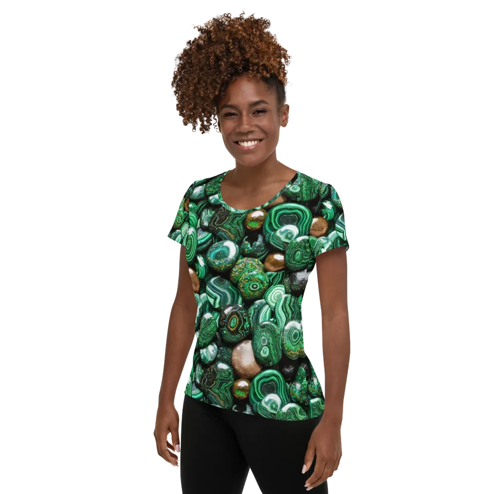 Emerald Alchemy on Women's Athletic T-Shirt — Left