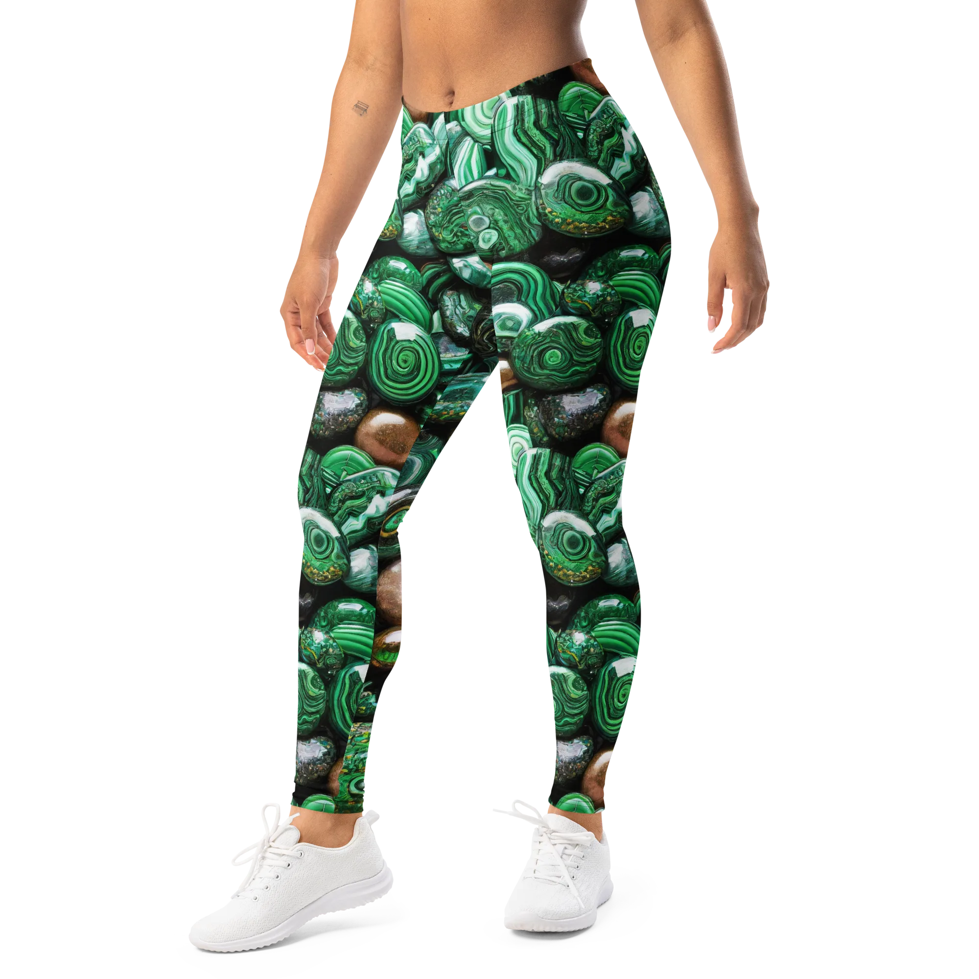 Emerald Alchemy on Leggings — Left Front