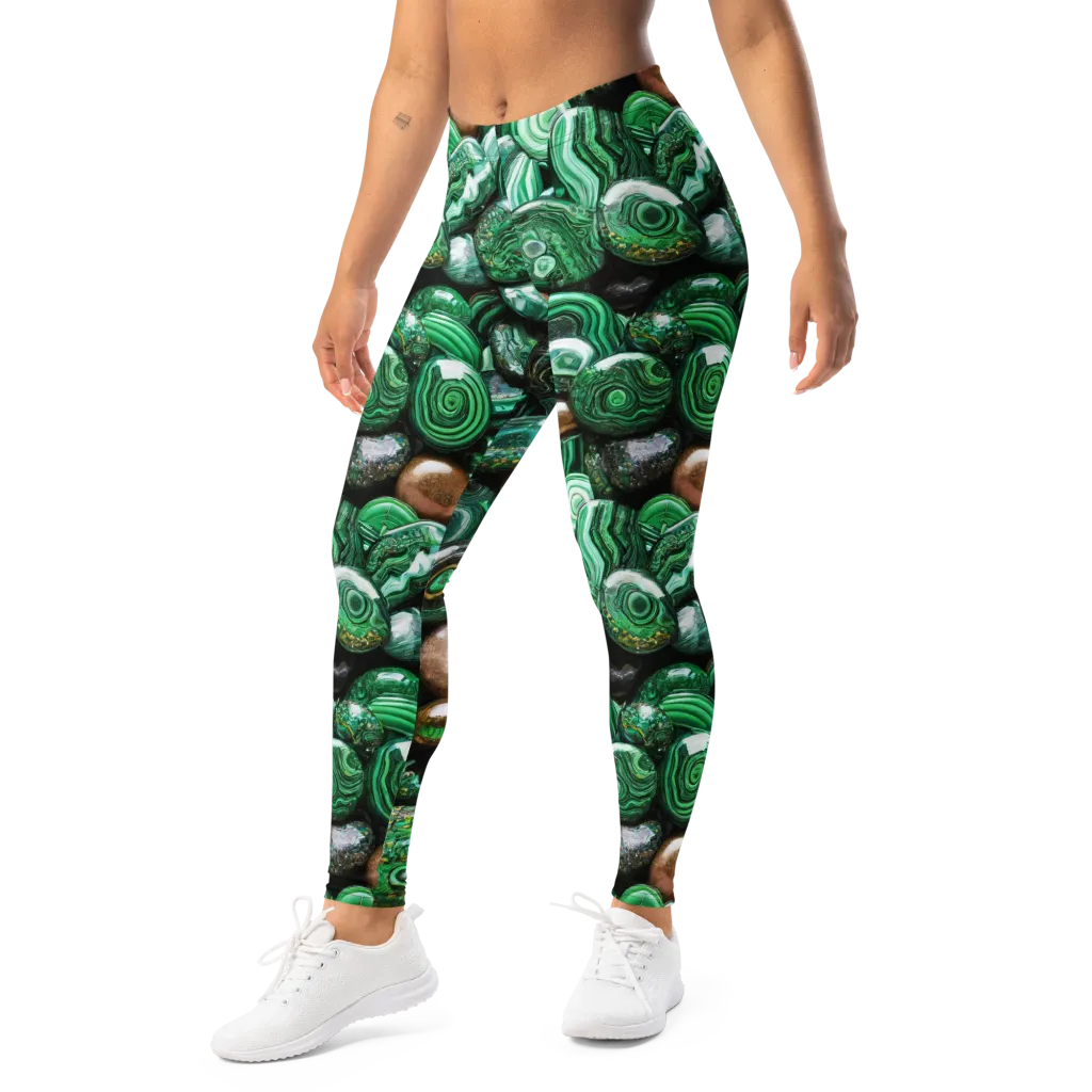 Emerald Alchemy on Leggings — Left Front