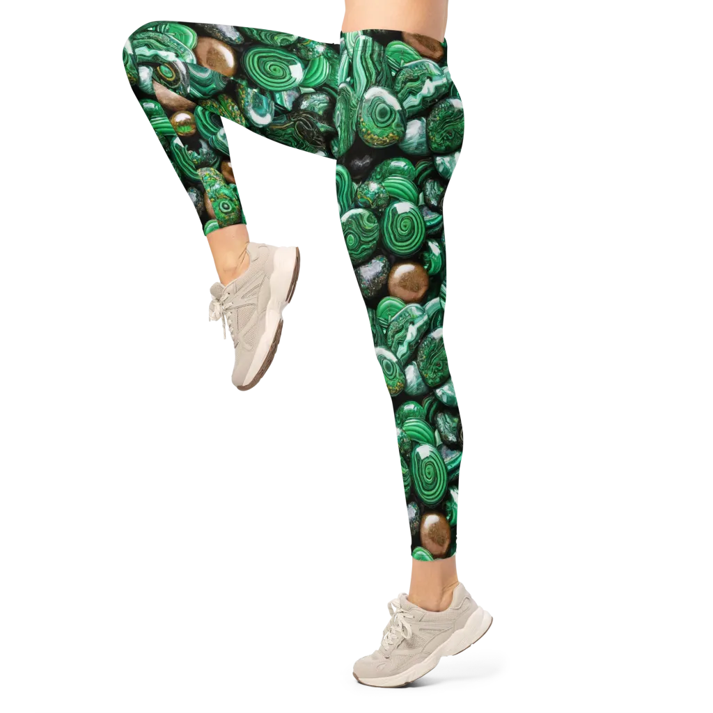 Emerald Alchemy on Leggings — Left
