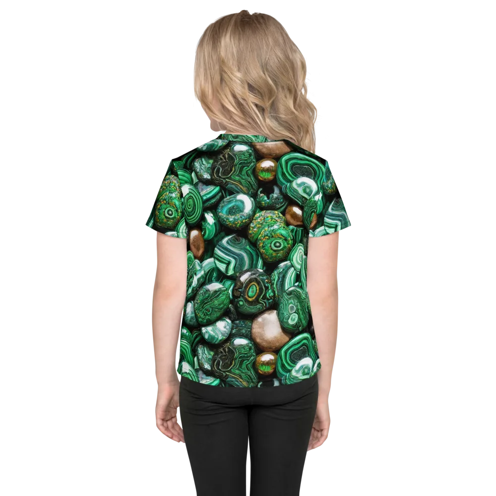 Emerald Alchemy on Kids Crew Neck T-Shirt — Back