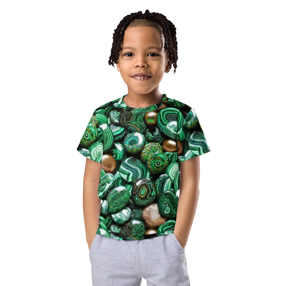 Emerald Alchemy on Kids Crew Neck T-Shirt — Front