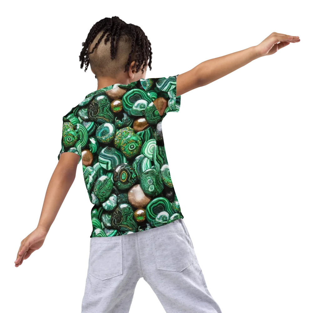 Emerald Alchemy on Kids Crew Neck T-Shirt — Back