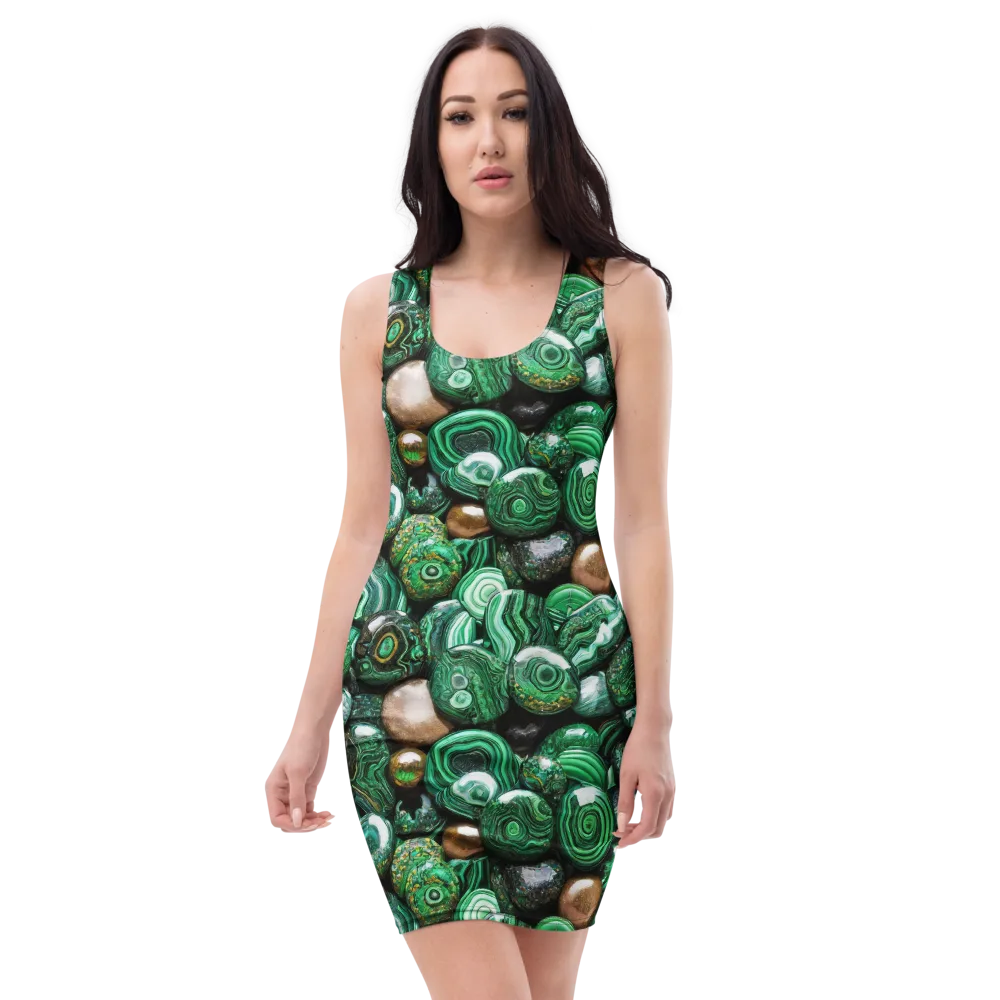 Emerald Alchemy on Bodycon Dress — Front