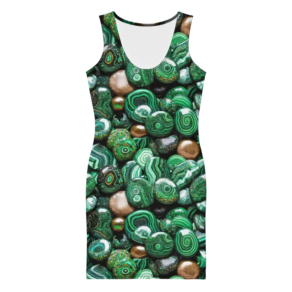 Emerald Alchemy on Bodycon Dress — Front