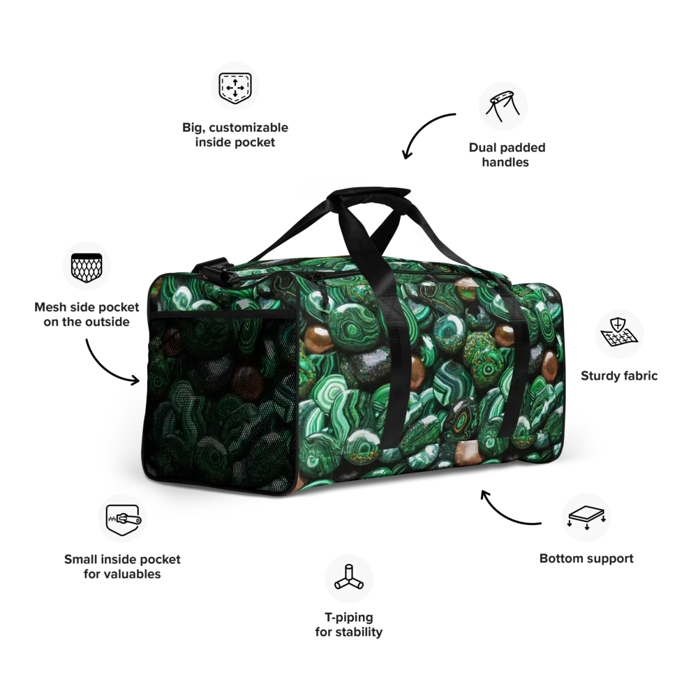 Emerald Alchemy on Duffle Bag — Right Front