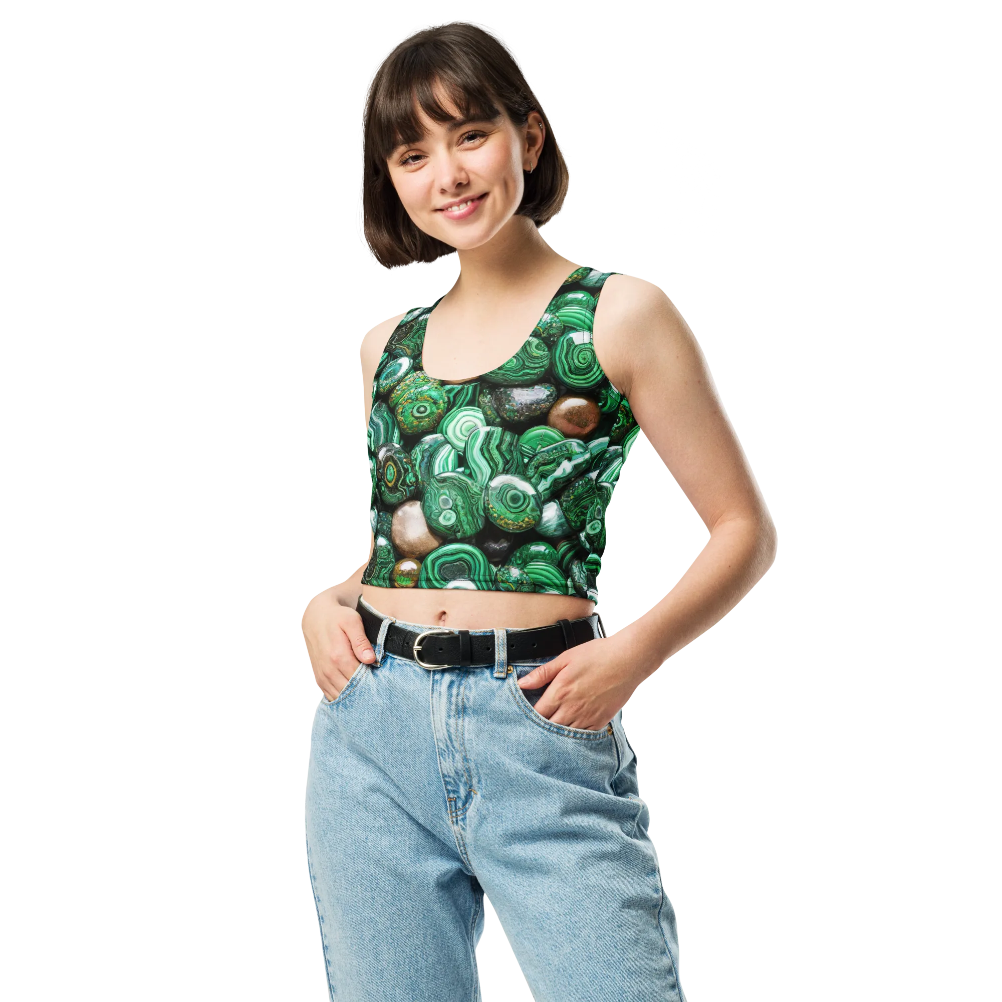 Emerald Alchemy on Crop Top — Front