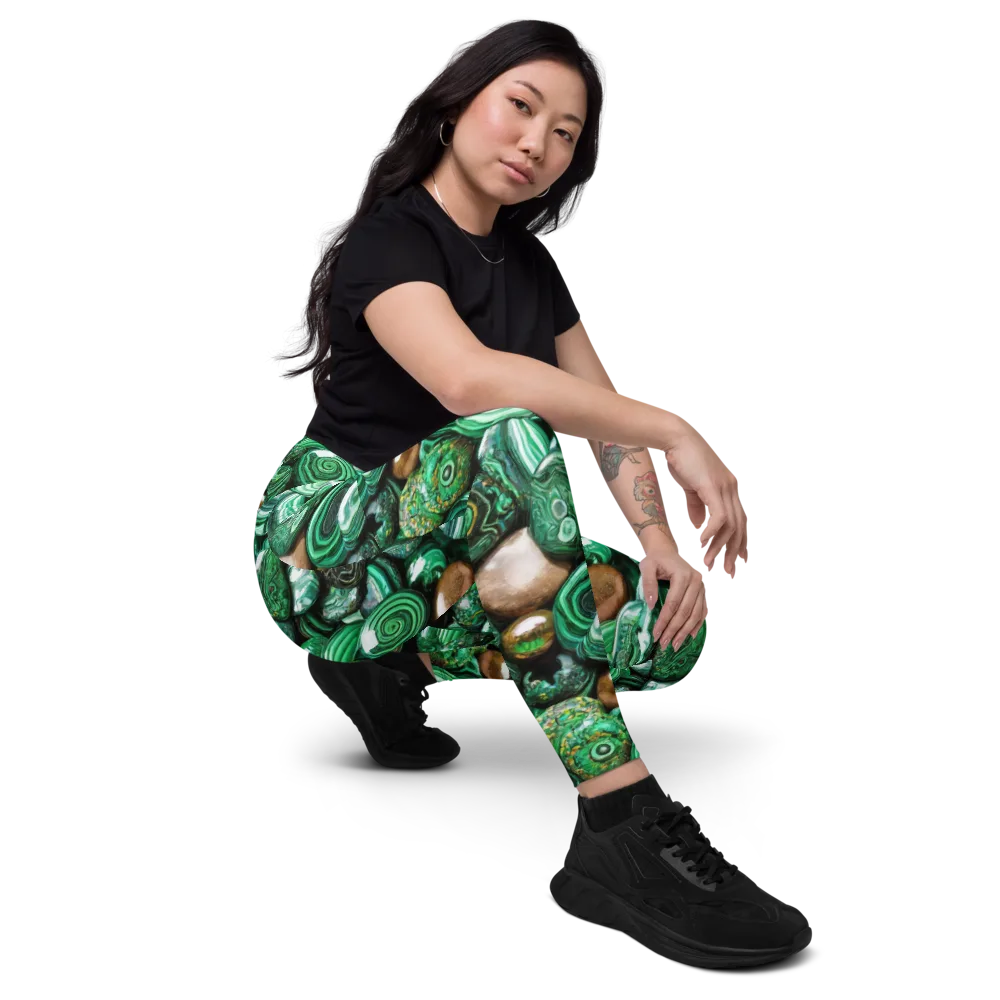 Emerald Alchemy on Leggings with Pockets — Right Front