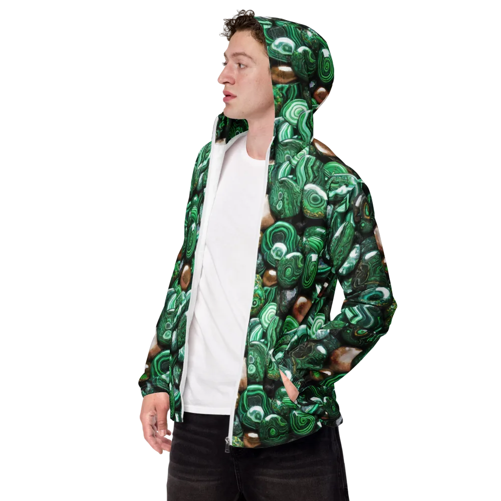 Emerald Alchemy on Men's Windbreaker — Left Front