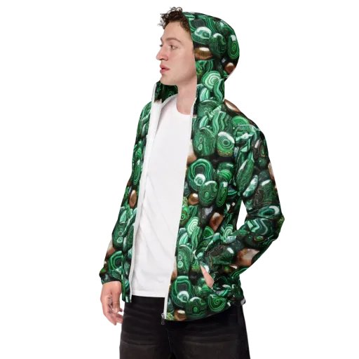 Emerald Alchemy on a Men's Windbreaker