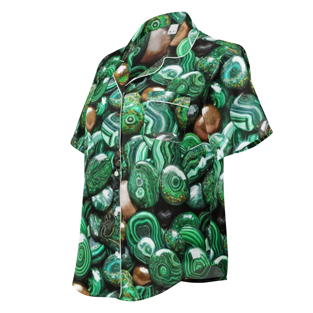 Emerald Alchemy on Women's Short Sleeve Pajama Top — Left Front