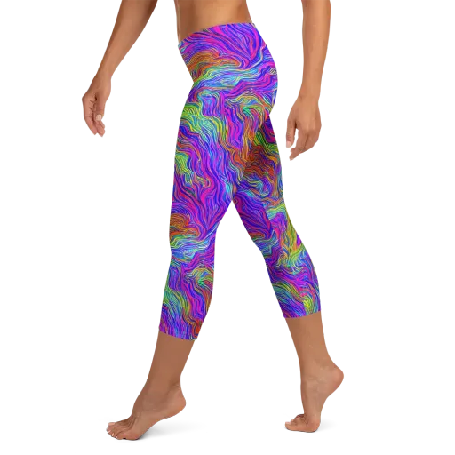 Psychedelic Filament on a Capri Leggings