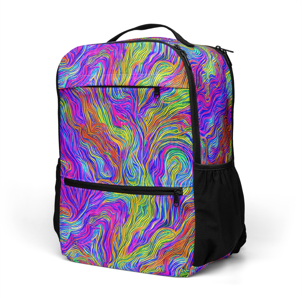 Psychedelic Filament on Utility Backpack — Left Front