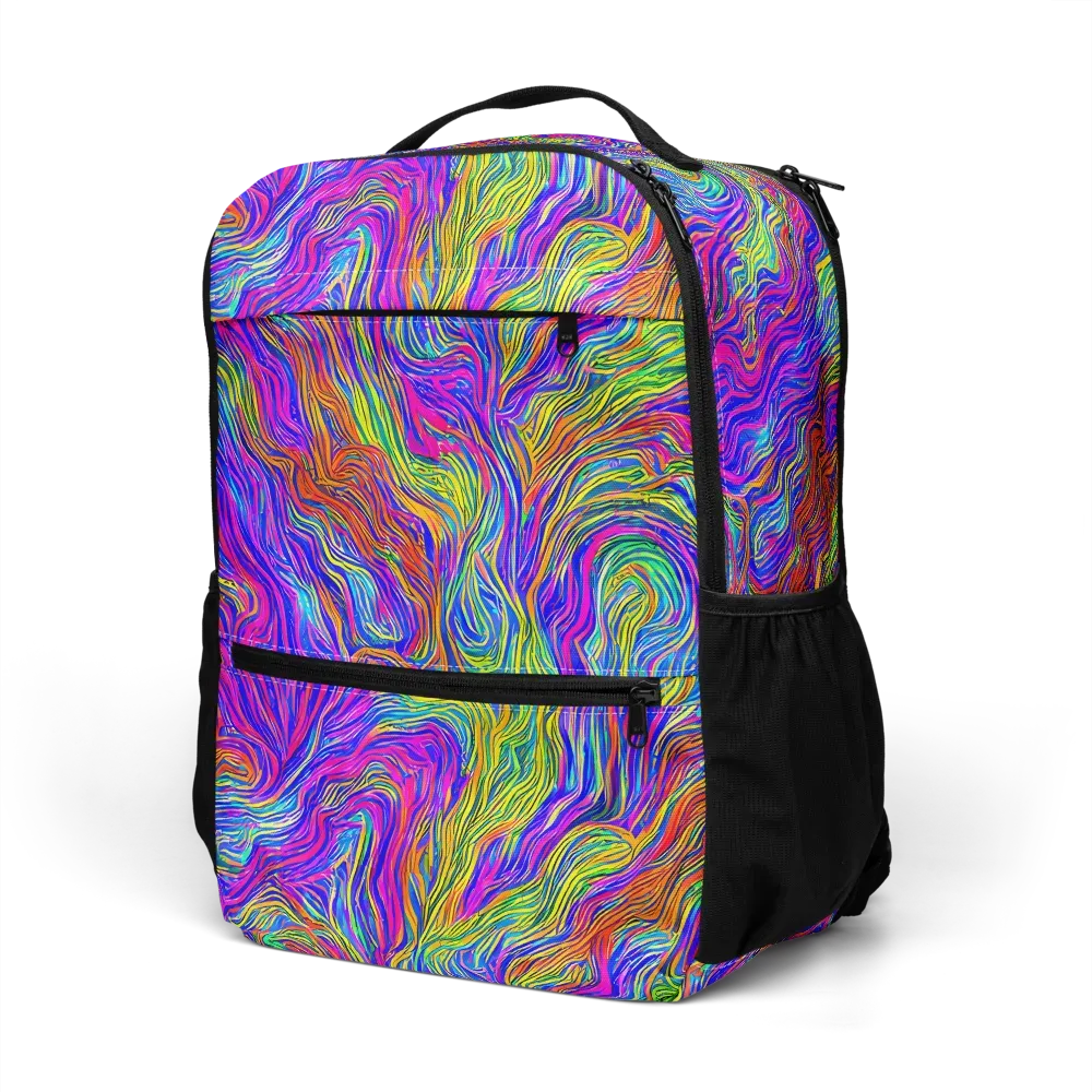 Psychedelic Filament on Utility Backpack — Left Front