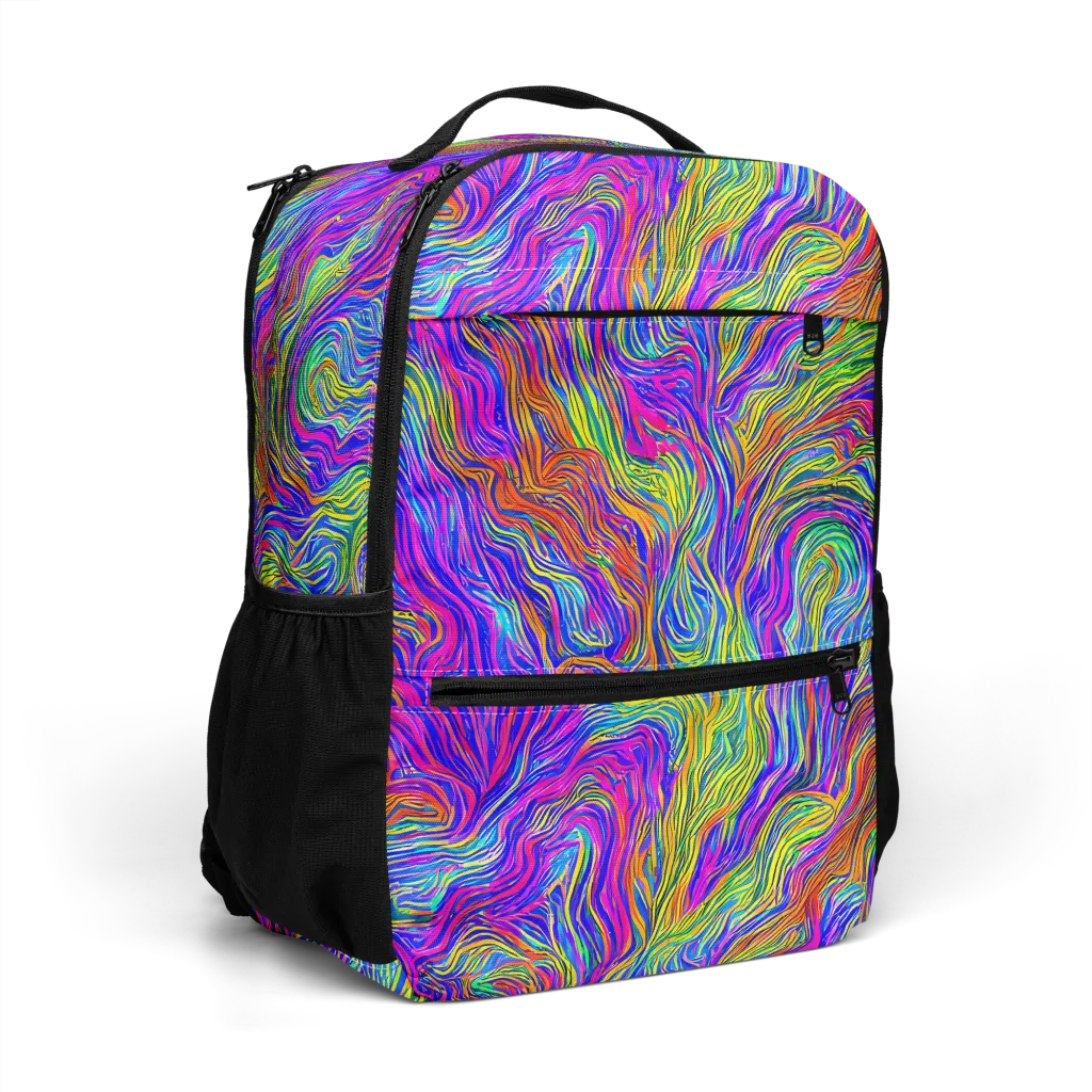 Psychedelic Filament on Utility Backpack — Right Front