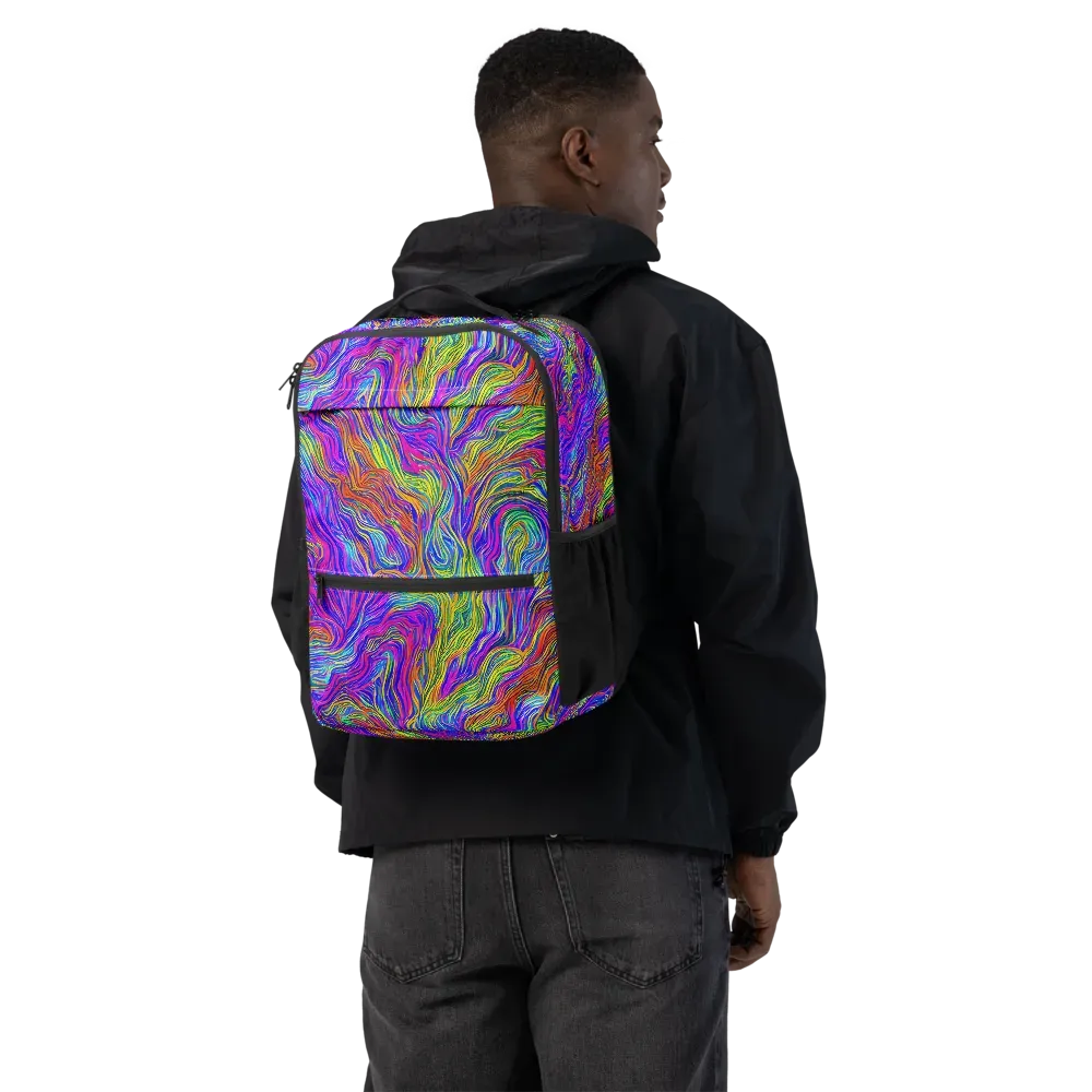 Psychedelic Filament on Utility Backpack — Back