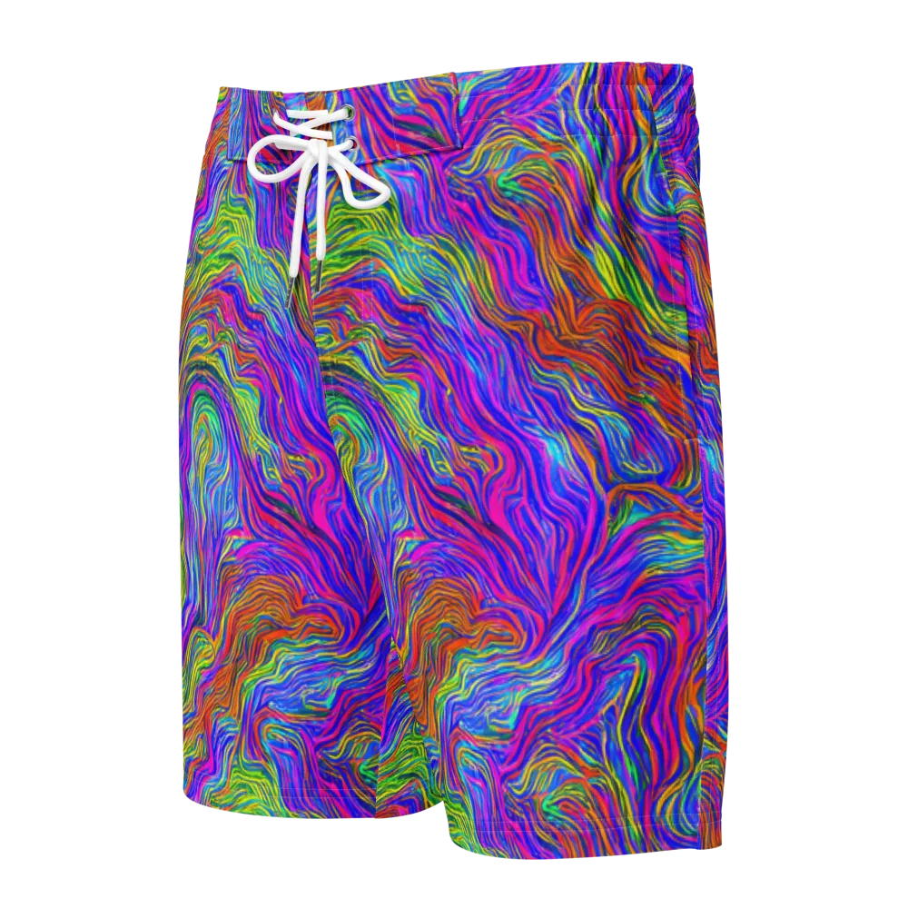 Psychedelic Filament on Men's Board Shorts — Front