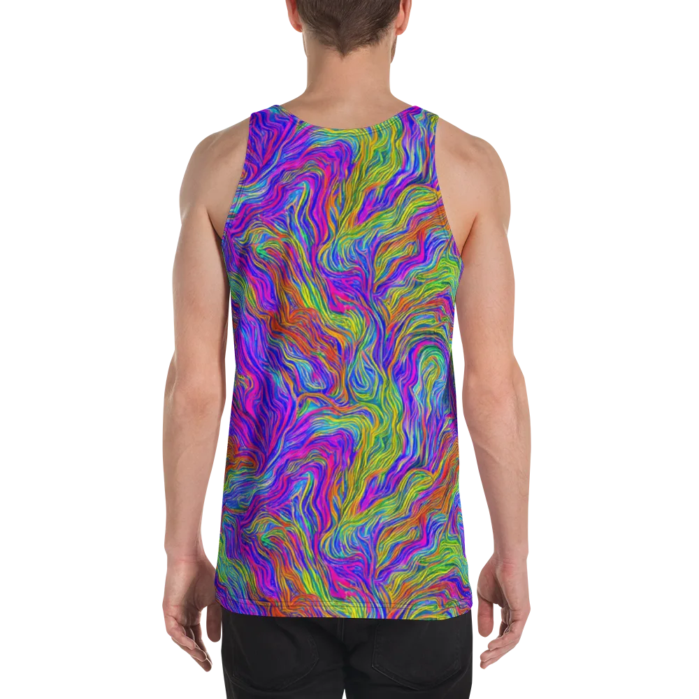 Psychedelic Filament on Men's Tank Top — Back